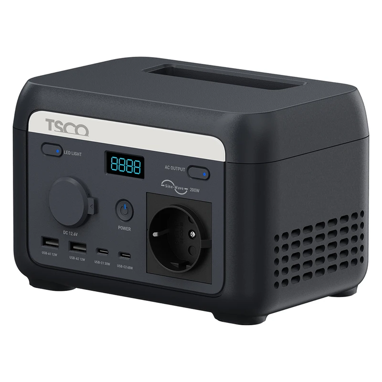 پاور استیشن TSCO 40000mAh مدل TST 201 200W - مشکی